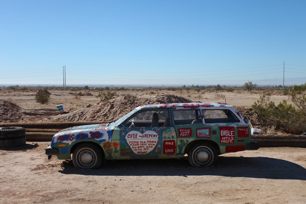 Pinto at Salvation Mountain