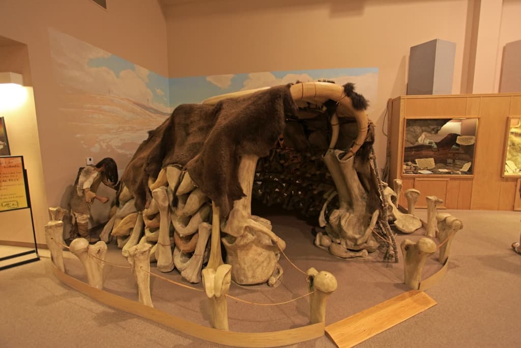 Prehistoric Mammoth Bone Shelter