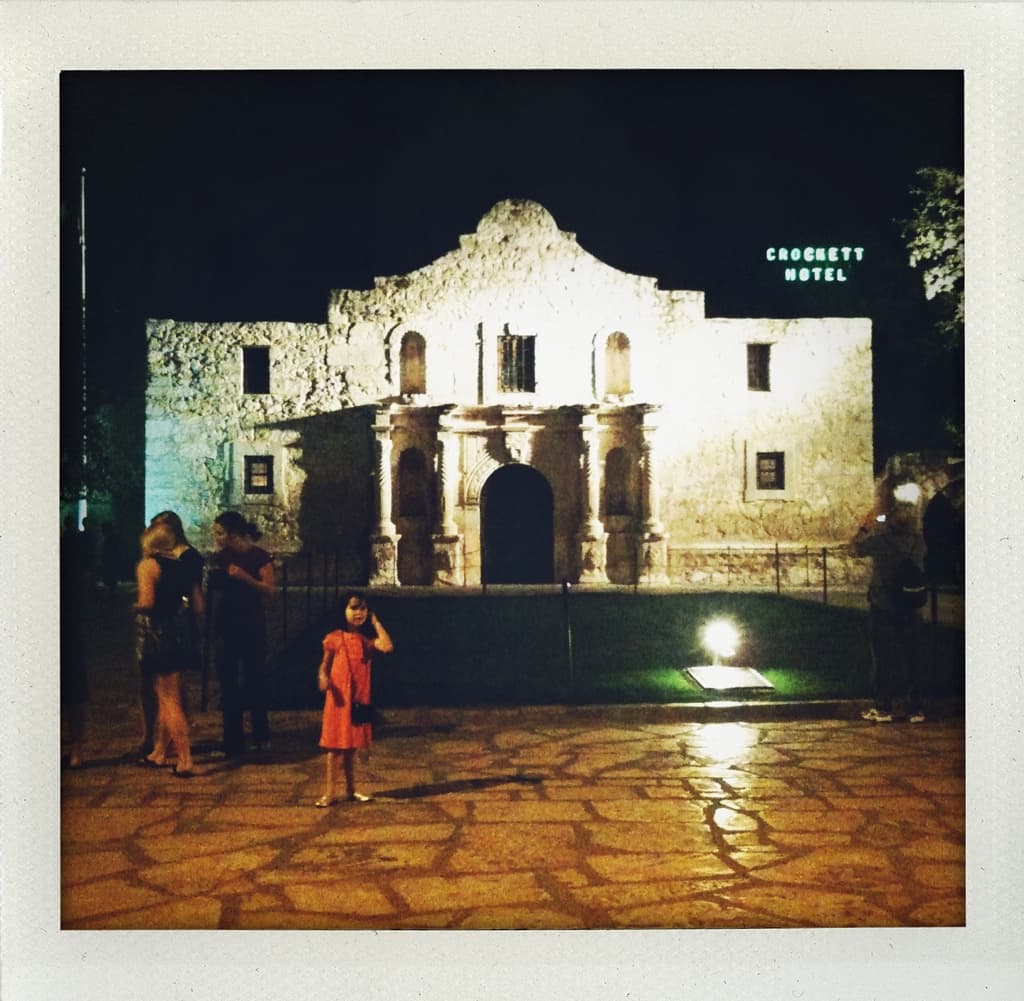 nighttime alamo